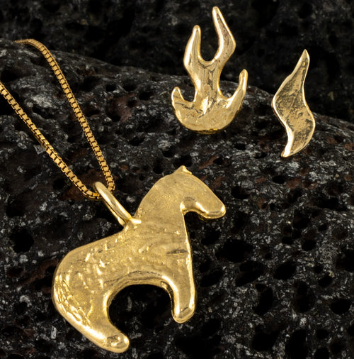 Firehorse Set – Pendant & Earrings